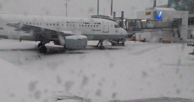 إغلاق مطار ميونخ بألمانيا وتأجيل رحلة مصر للطيران بسبب عاصفة ثلجية