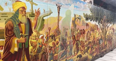 شاهد الفنان محمد هارون يتحدث عن جدارية النبى نوح
