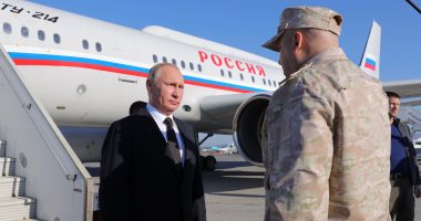 ننشر صور زيارة الرئيس الروسى لقاعدة حميميم العسكرية فى سوريا