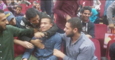 صور وفيديو .. فرحة الفوز لرئيس اتحاد جامعة المنوفية