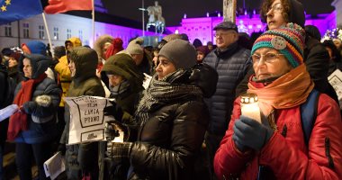 صور.. مظاهرات حاشدة فى بولندا دفاعا عن استقلال القضاء