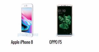 إيه الفرق.. أبرز الاختلافات بين هاتفى أيفون 8 و أوبو F5