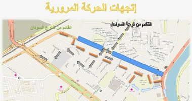 ننشر الرسم التوضيحى لإنشاء محطات مترو شارع السودان والتحويلات المرورية