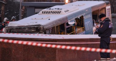 ننشر صور  جديدة لحادث سقوط حافلة فى موسكو ومقتل 5 أشخاص