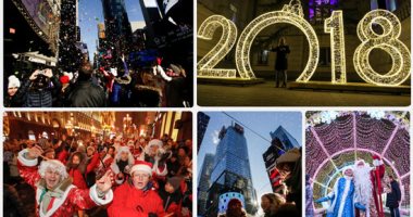 احتفالات مبهرة بالكريسماس فى أمريكا وروسيا