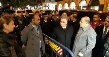 مساعد وزير الداخلية لمدن القناة يتفقد الحالة الأمنية بمحيط الكنائس فى بورسعيد