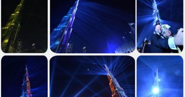 دبى تستقبل 2018 بعرض ليزر مبهر على برج خليفة