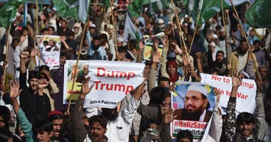 مظاهرات احتجاجية فى باكستان ضد تغريدة ترامب (صور)