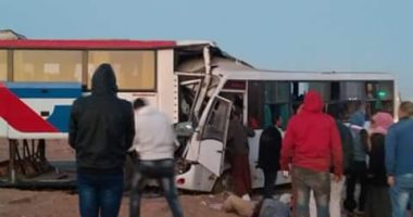 الصحة: وفاة مواطن وإصابة 31 آخرين فى تصادم أتوبيسين بجنوب سيناء