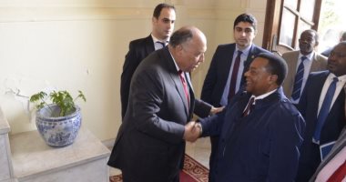 وزير الخارجية يستقبل نظيره التنزانى بقصر التحرير.. ومؤتمر صحفى عقب اللقاء