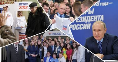 حملة جمع توقيعات دعما لترشيح بوتين للانتخابات الرئاسية الروسية