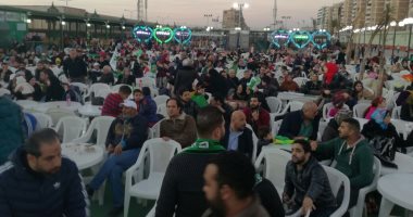 صور.. جماهير المصرى تحتشد فى بورسعيد لمتابعة مباراة السوبر أمام الأهلى
