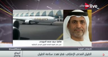 الطيران المدنى الإماراتى: المقاتلات القطرية هددت حياة 20 جنسية من دول كبرى