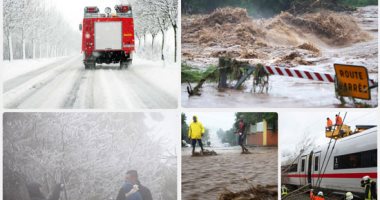 عواصف ثلجية تجتاح أوروبا وفيضانات تغرق شوارع فرنسا