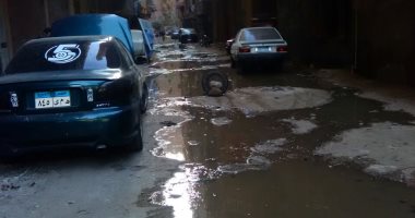طفح مياه المجارى فى شارع حشاد بعزبة النخل
