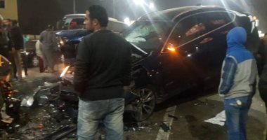 الصحة: وفاة مواطن وإصابة 17 آخرين فى تصادم سيارتين بطريق القاهرة الإسكندرية