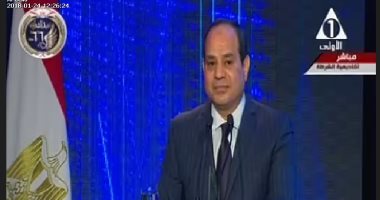 السيسي: حافظنا على مصر فى ظل مشهد قاسٍ بفضل تضحيات الجيش والشرطة