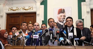 مؤتمر صحفى للوفد يدعو المصريين للاحتشاد أمام الصناديق ودعم السيسي (صور)