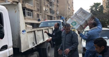إزالة عربات الباعة الجائلين وإشغالات الطريق شرق الإسكندرية