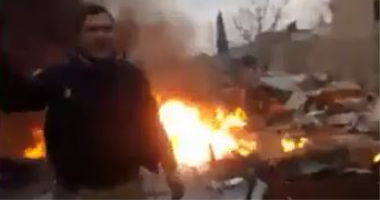 تداول فيديو للطيار الروسى بعد قتله عقب استهداف طائرته بسوريا
