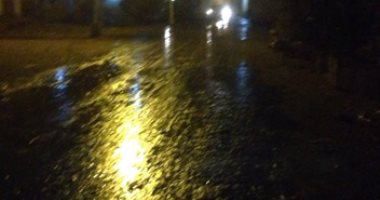 سقوط امطار غزيرة على جميع انحاء محافظة المنيا