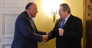 سامح شكرى يستعرض مع وزير الدفاع اليونانى تطورات العملية "سيناء 2018"