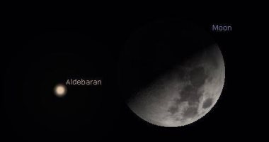 البحوث الفلكية: قمر التربيع الأول يقترن بنجم الدبران بسماء القاهرة الجمعة