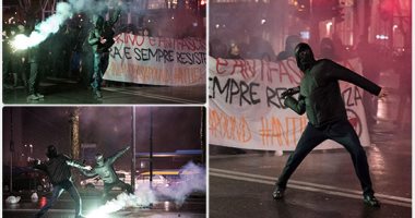 اشتباكات عنيفة بين الشرطة الإيطالية ومحتجين ضد حركة اليمين المتطرفة