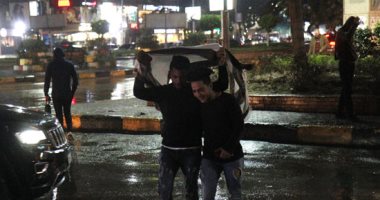 سقوط أمطار غزيرة بمدينة الطور فى سيناء