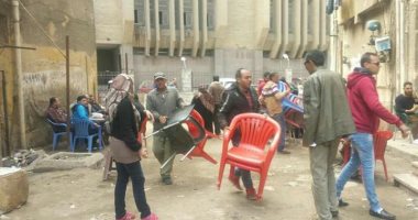 صور.. ضبط بناء مخالف والتحفظ على مواد بناء وإزالة إشغالات بالقليوبية