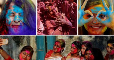 انطلاق مهرجان الألوان فى الهند احتفالا بقدوم فصل الربيع