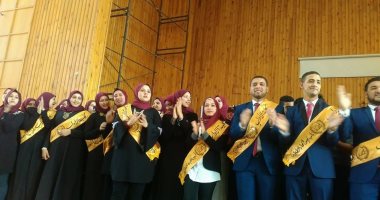 صور .. جامعة المنوفية تنظم حفل تنصيب اتحاد طلاب كلية الآداب 