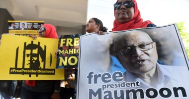 صور.. مواطنو جزر المالديف يتظاهرون للمطالبة بالإفراج عن المعتقليين السياسين