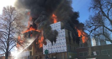 فيديو وصور.. إصابات عديدة فى حريق ضخم بمدينة "دنفر" الأمريكية