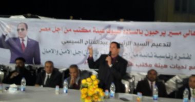 صور.. أول مؤتمر لحملة "كلنا معاك" فى قرية مسير بكفر الشيخ لدعم السيسي