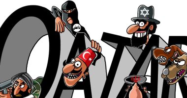 تداول كاريكاتير يفضح تعاون "ثلاثى الشر" قطر وإسرائيل وتركيا مع داعش