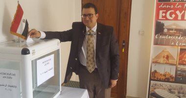 صور.. توافد الجالية المصرية على سفارة "توجو" للتصويت بانتخابات الرئاسة