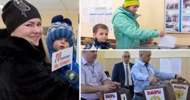 الرئيس الشيشانى يدلى بصوته فى الانتخابات الرئاسية الروسية