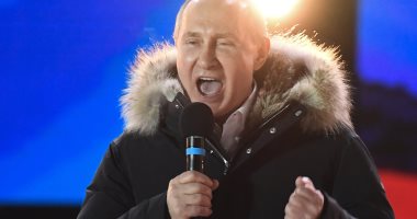 بوتين يشكر الناخبين بعد فوزه فى انتخابات الرئاسة الروسية