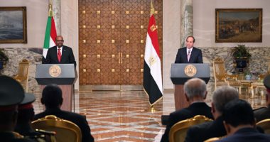 الرئاسة: السيسى أكد حرص مصر البالغ على دعم الدولة السودانية ومؤسساتها (صور)