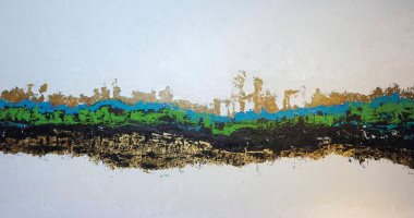  لوحة "نهر السكون" لـ أحمد فريد بيعت بـ  16,250 دولار بمزاد كريستيز دبى