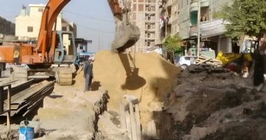 تواصل تنفيذ مشروع الصرف الصحى بنجع العرب غرب الإسكندرية