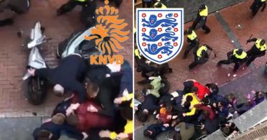 فيديو وصور.. اشتباكات بين الشرطة الهولندية ومشجعين إنجليز فى أمستردام