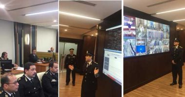 غرفة عمليات الداخلية تتواصل مع مدراء الأمن بالمحافظات عبر الفيديو كونفراس