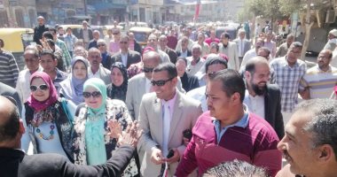 مسيرة حاشدة لحث المواطنين على المشاركة بالانتخابات بمركز الدلنجات بالبحيرة
