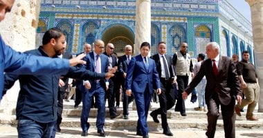 صور.. وزير الخارجية والتعاون الدولى المغربى يزور المسجد الأقصى