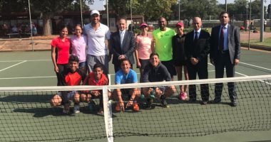 سفير مصر فى جنوب أفريقيا يلتقى بعثة منتخب التنس المصرى تحت 14 عاما