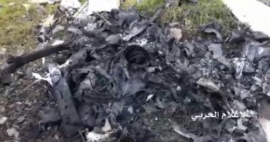 فيديو.. اللقطات الأولى لحطام طائرة إسرائيلية بدون طيار سقطت جنوبى لبنان