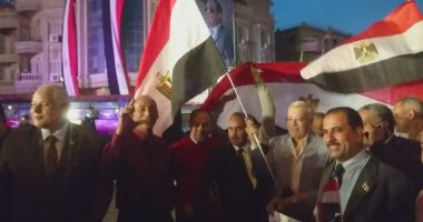 احتفالية كبرى بميدان المؤسسة بشبرا الخيمة بفوز الرئيس السيسي بالرئاسة