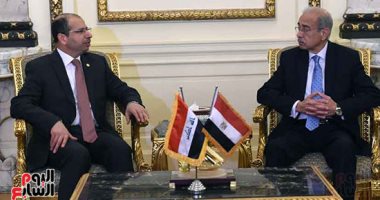 شريف إسماعيل يؤكد لرئيس البرلمان العراقى دعم مصر لوحدة العراق واستقراره (صور)
